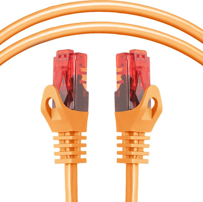 BIGtec - 10 Stück - 10m Gigabit Netzwerkkabel Patchkabel Ethernet LAN DSL Patch Kabel orange (2x RJ-