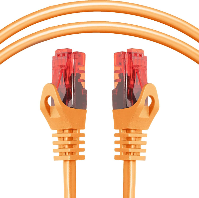 BIGtec - 5 Stück - 30m Gigabit Netzwerkkabel Patchkabel Ethernet LAN DSL Patch Kabel orange (2x RJ-4