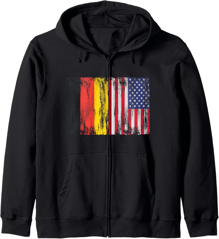 Deutschland und USA US Amerikanisch Flagge Flaggen Kapuzenjacke