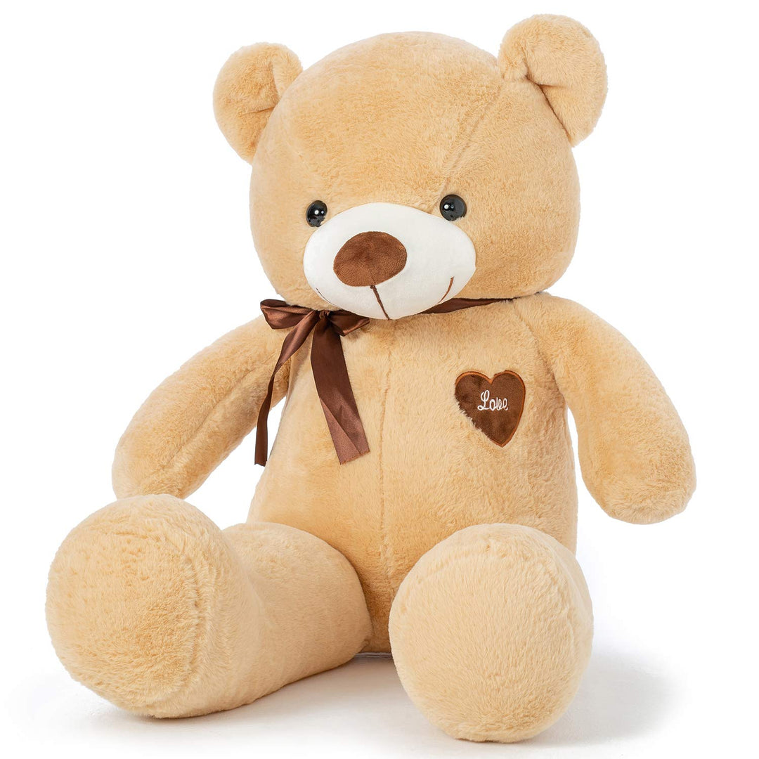 YunNasi Teddybär Gross Riesen Teddy Bär Plüschbär Kuschelbär 100cm/39 Inches Stofftier mit Bänder Ge
