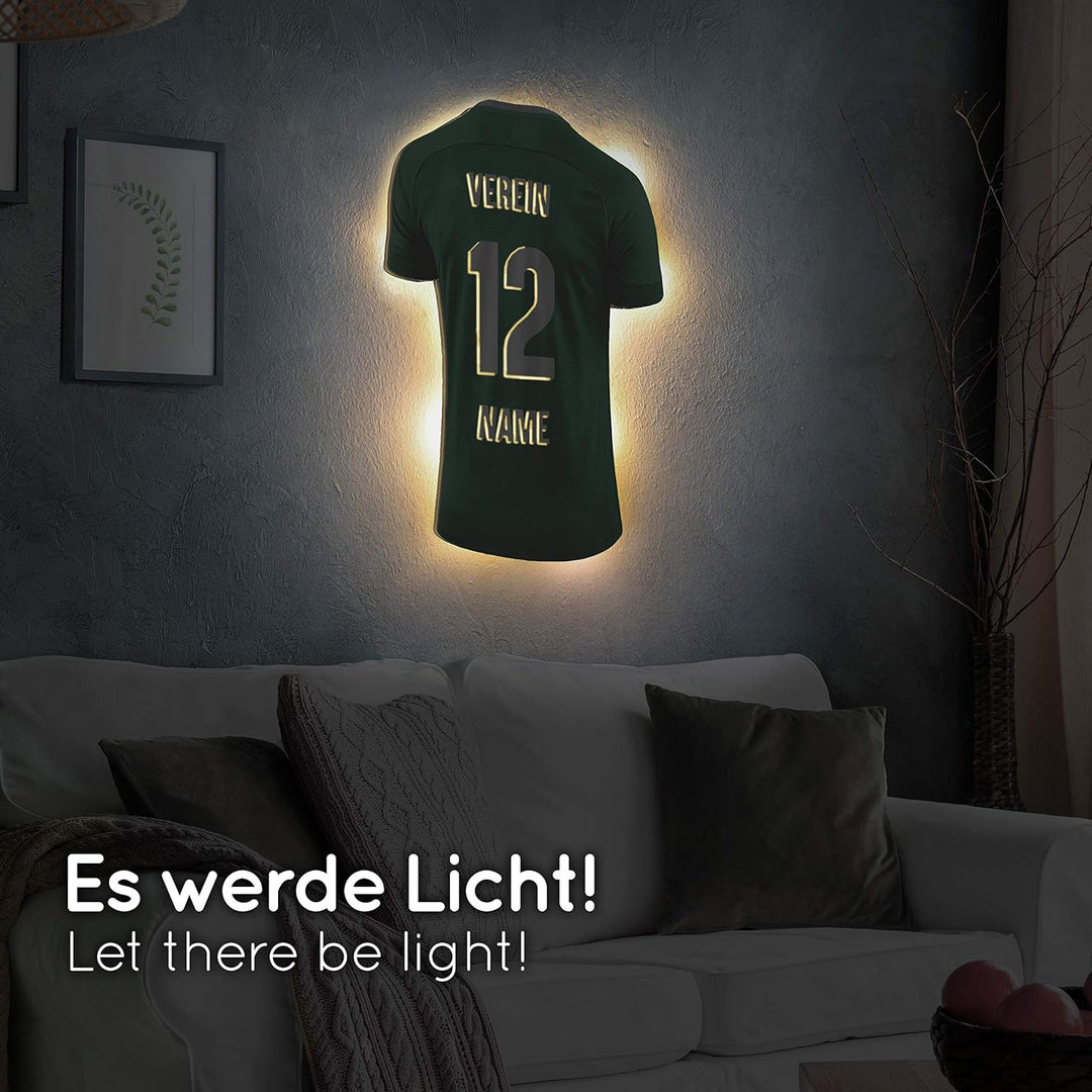 Elbeffekt Trikotlampe für Wetzlar Fans aus Holz - personalisierbares Geschenk - schenke Dein individ