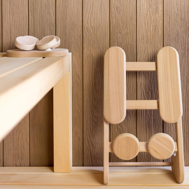 Abachi Holz - Sauna Kissen Kopfstütze ergonomisch perfekt für jeden Kopf