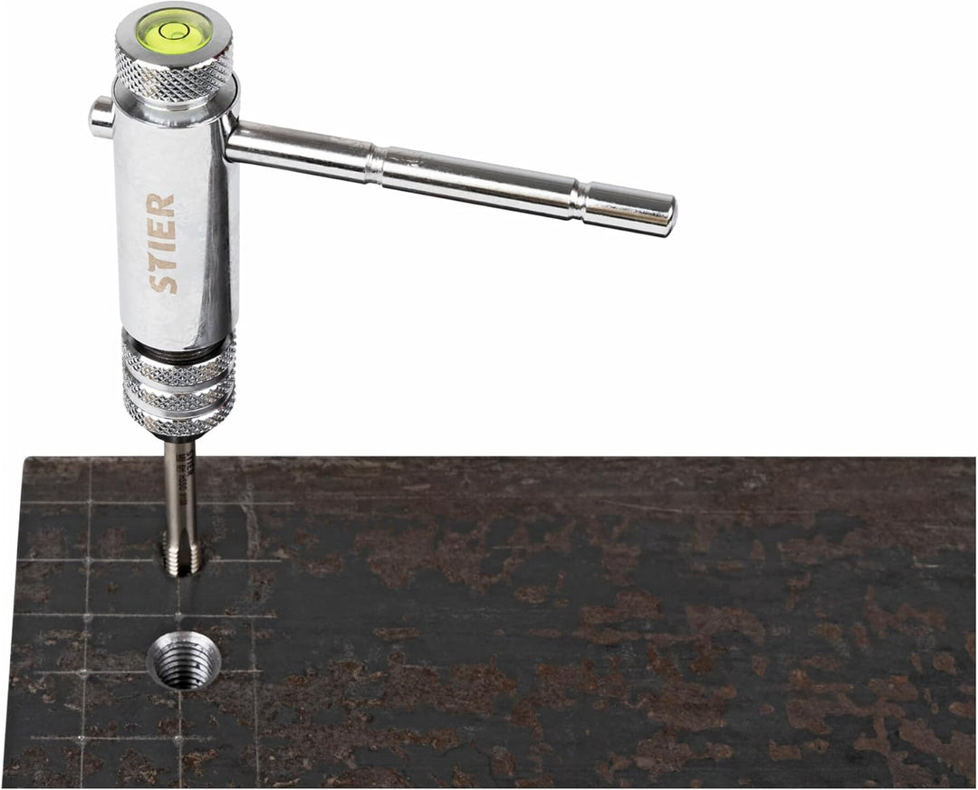 STIER Gewindeschneid Set HSSG, Gewindeschneidsatz, 45tlg, Metrisch M3-M12, Gewindebohrer & Schneidei