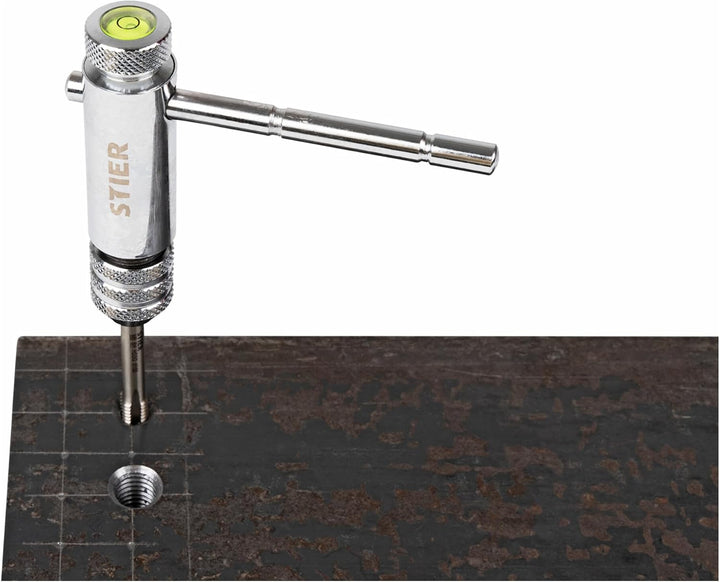 STIER Gewindeschneid Set HSSG, Gewindeschneidsatz, 45tlg, Metrisch M3-M12, Gewindebohrer & Schneidei