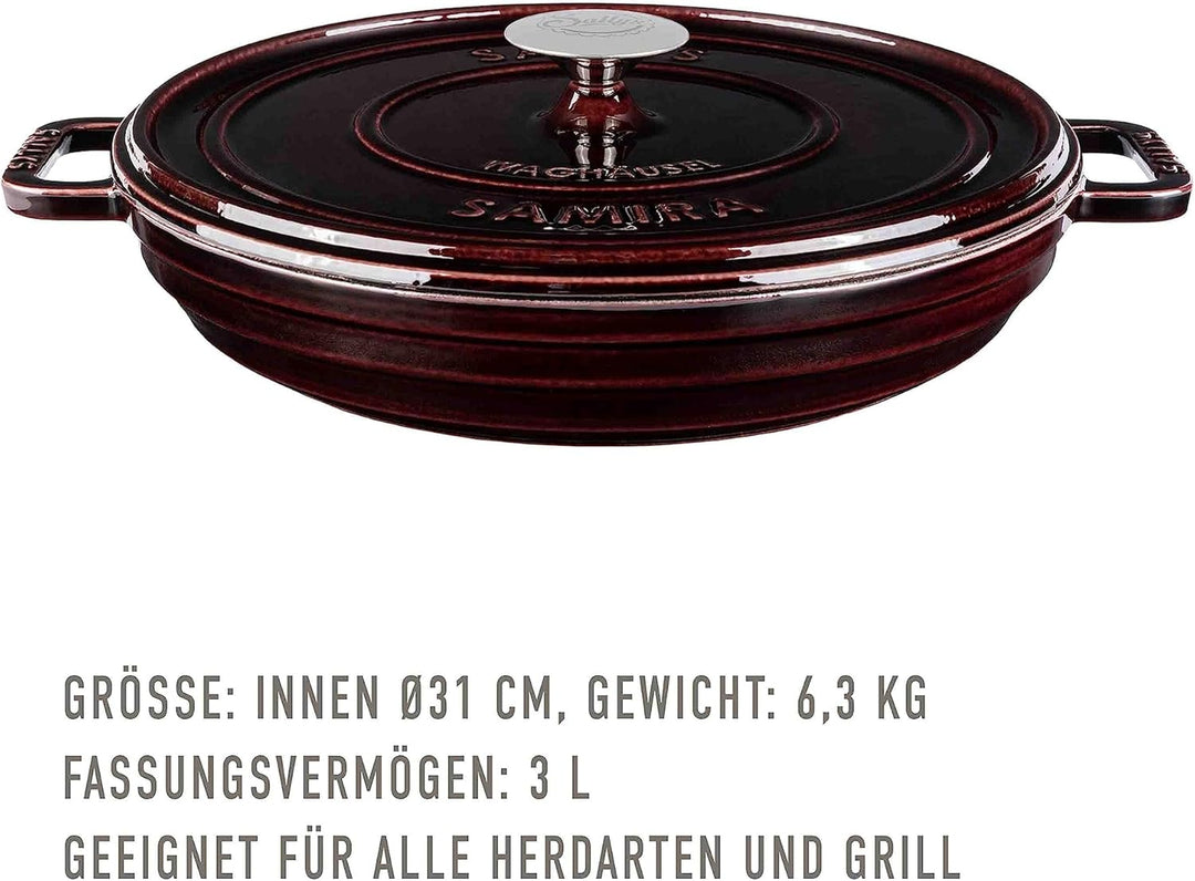 Sallys 'Samira' Deluxe Gusseisentopf - Robustes und Hochwertiges Kochjuwel für Perfektes Garen - für