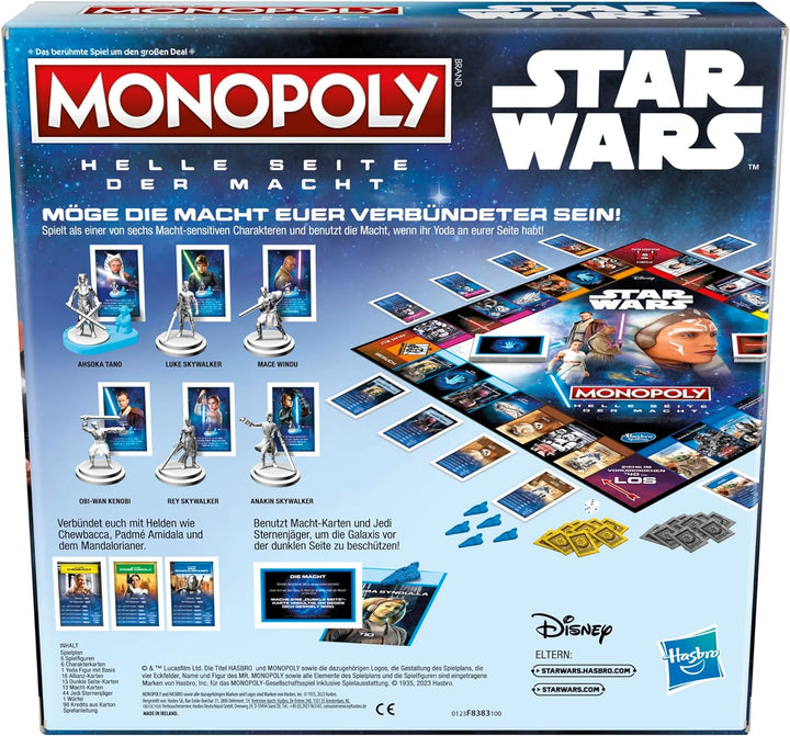 Monopoly: Star Wars Light Side Edition Brettspiel, Star Wars Jedi Spiel für 2–6 Spieler, Spiel für K