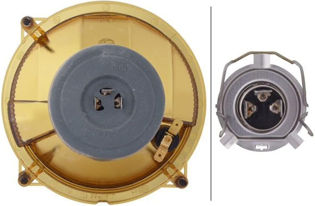 HELLA - Halogen/FF-Hauptscheinwerfer - M133 - 24V - rund - Referenzzahl: 12.5 - Einbau - glasklare S