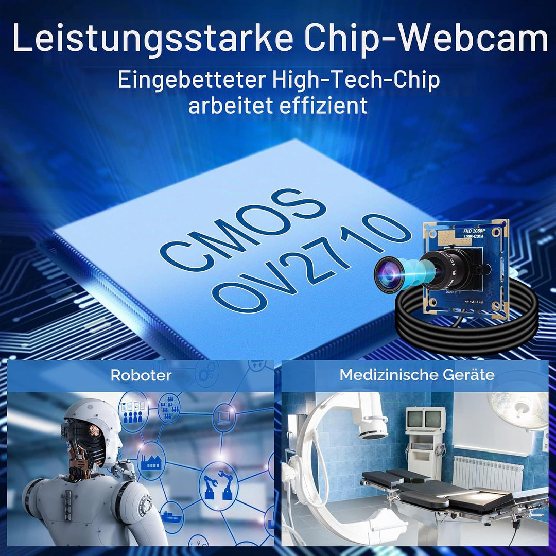 ELP Full HD Web Kamera 2,8mm Objektiv Webcam 1080P USB Kamera Modul USB Computer Webcam Plug and Pla