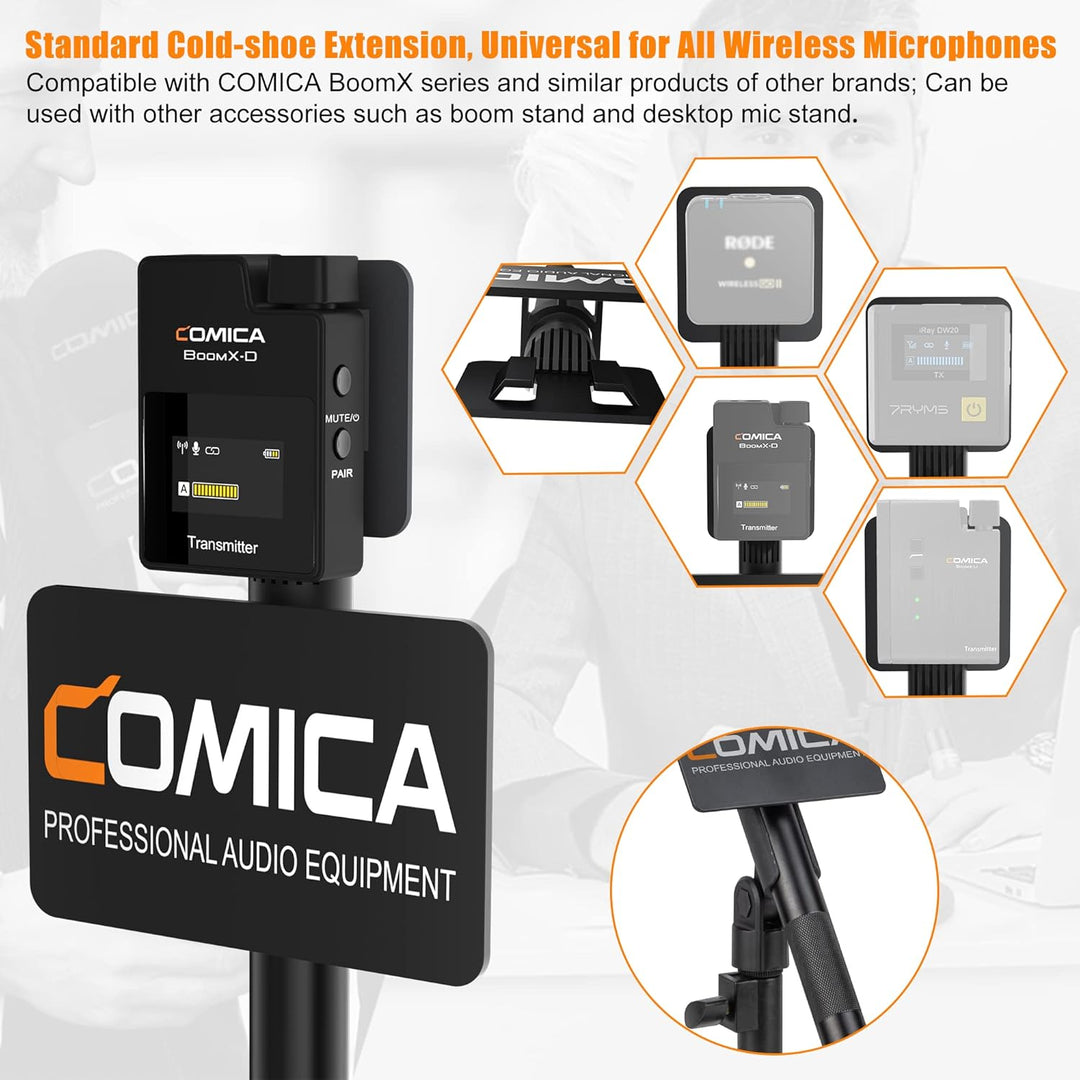 comica HR-WM Interview Handheld-Adapter für Rode Wireless GO/BoomX-D/D Pro/BoomX-U Wireless Lavalier