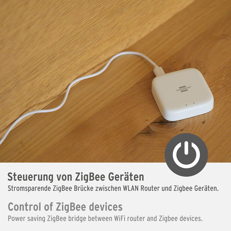 Brennenstuhl Connect Zigbee Gateway GWY CZ 01 (Zigbee Bridge für die Steuerung von Zigbee Smart Home