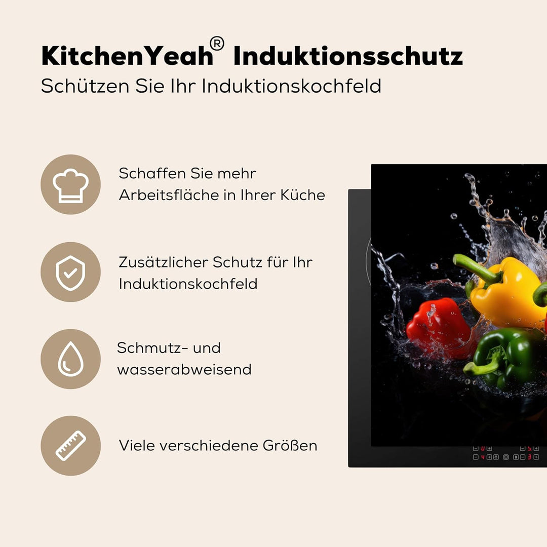 Herdabdeckplatte Einteilig Herdabdeckung Abdeckplatte für Ceranfeld Abdeckung Induktionskochfeld Auf