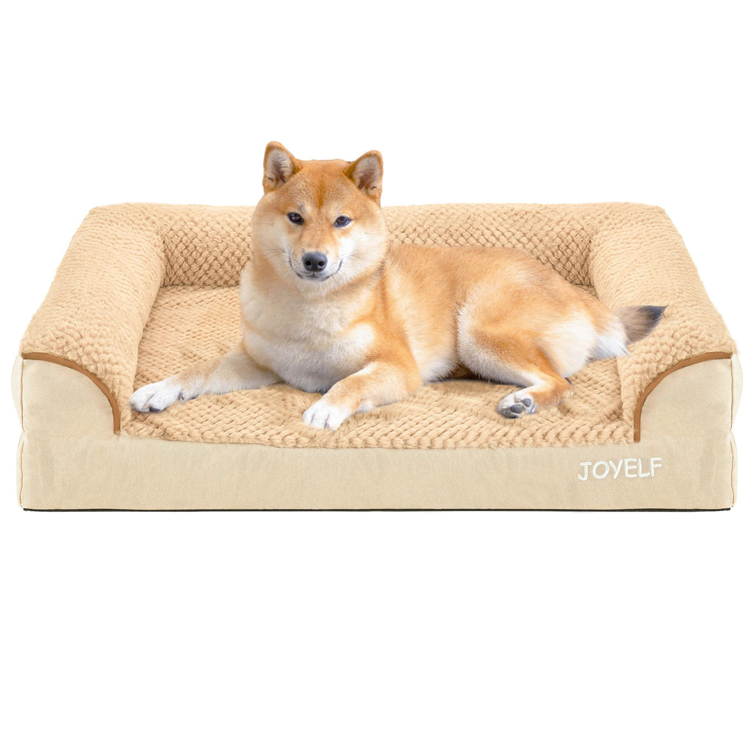 JOYELF Orthopädisches Hundebett für mittelgrosse Hunde, U-förmiges Schaumstoffsofa mit abnehmbarem,