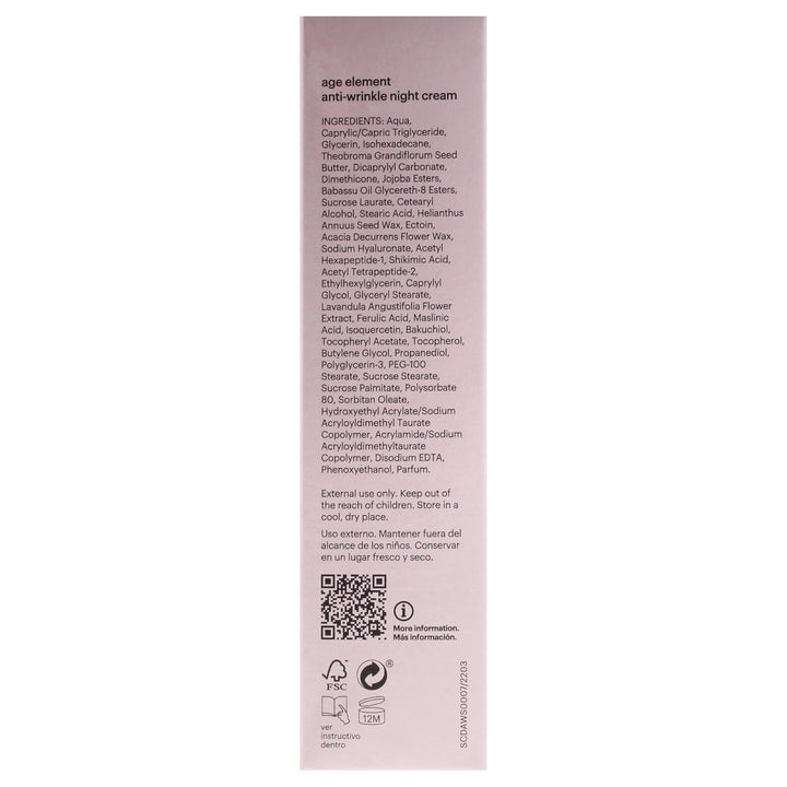 Mesoestetic - Age Element – Anti-Wrinkle Night Cream – 50 ml, Unparfümiert 50.7 ml (1er Pack)