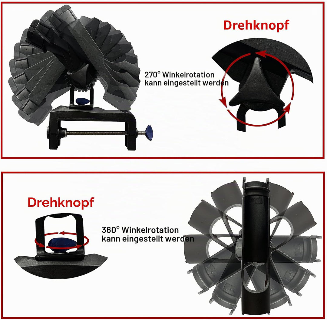 Angelrutenhalter mit grosser Klemmöffnung, 360 Grad verstellbar, Angelrutenhalter, zusammenklappbar