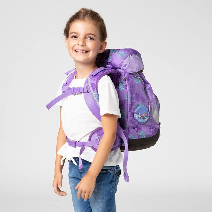 ergobag pack Set ergonomischer Schulrucksack, Set 6-teilig Einheitsgrösse Schlittenzaubär Glow - Lil