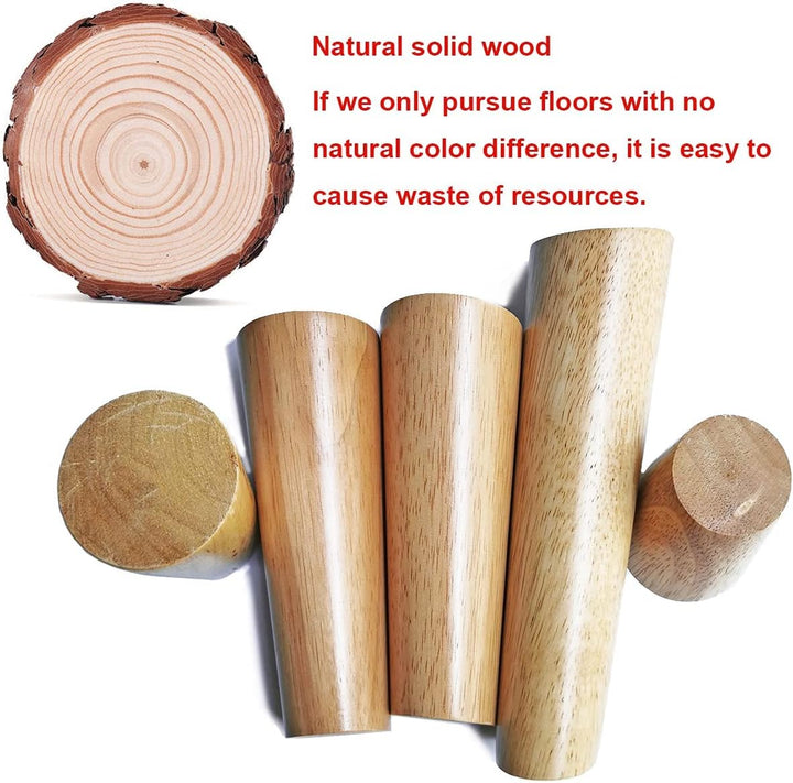 Qrity Möbelfuss Holz, 4 Stück 18cm Holzfüsse Möbelfüsse Sofafüsse mit Montageplatten &amp; Schrauben für