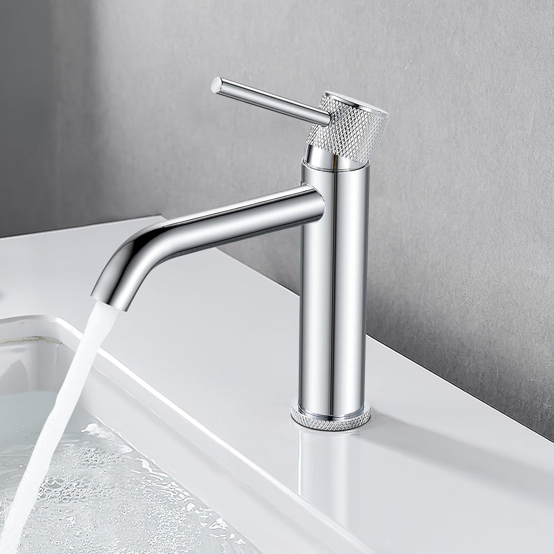 Wasserhahn Bad, Waschtischarmatur Waschbecken Armaturen Einhebelmischer Einhand Mischbatterie Chrom,
