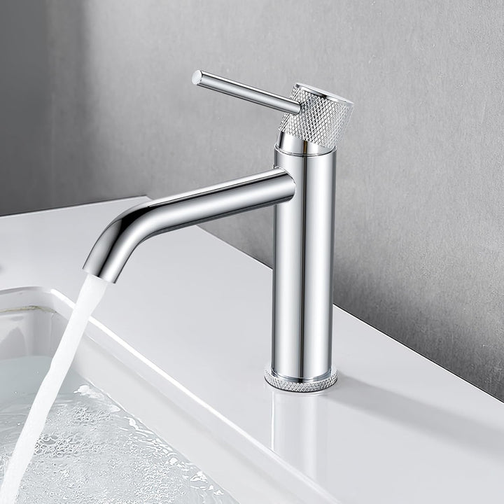 Wasserhahn Bad, Waschtischarmatur Waschbecken Armaturen Einhebelmischer Einhand Mischbatterie Chrom,