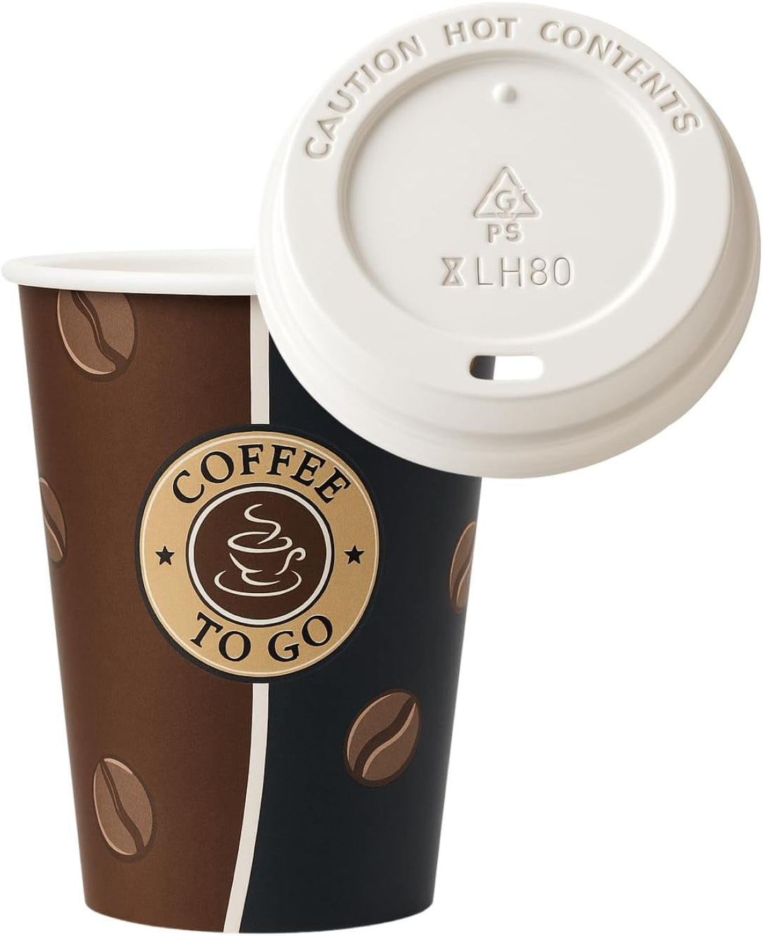 Blanc HYGIENIC Deckel für Kaffeebecher –1.000x Deckel für Einweg-Pappbecher, Ø 80 mm, geeignet für C