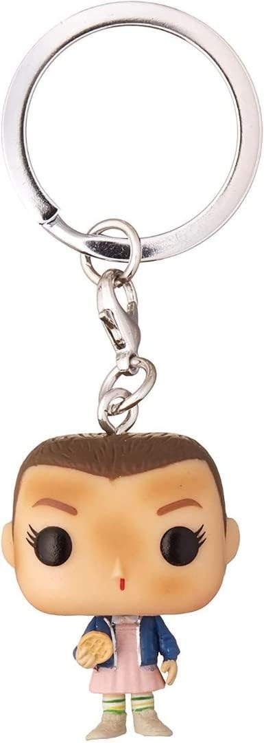 Funko Pop! Keychain: Stranger Things - Eleven mit Eggo - (No Wig) - Stranger Things + Kellogg - Neua