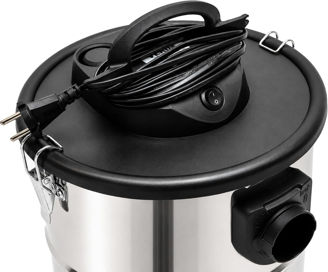 Aschesauger 20L 1650W Kaminsauger Staubsauger (Kabellänge ca. 4m) Inkl. HEPA Filter + Blasfunktion +