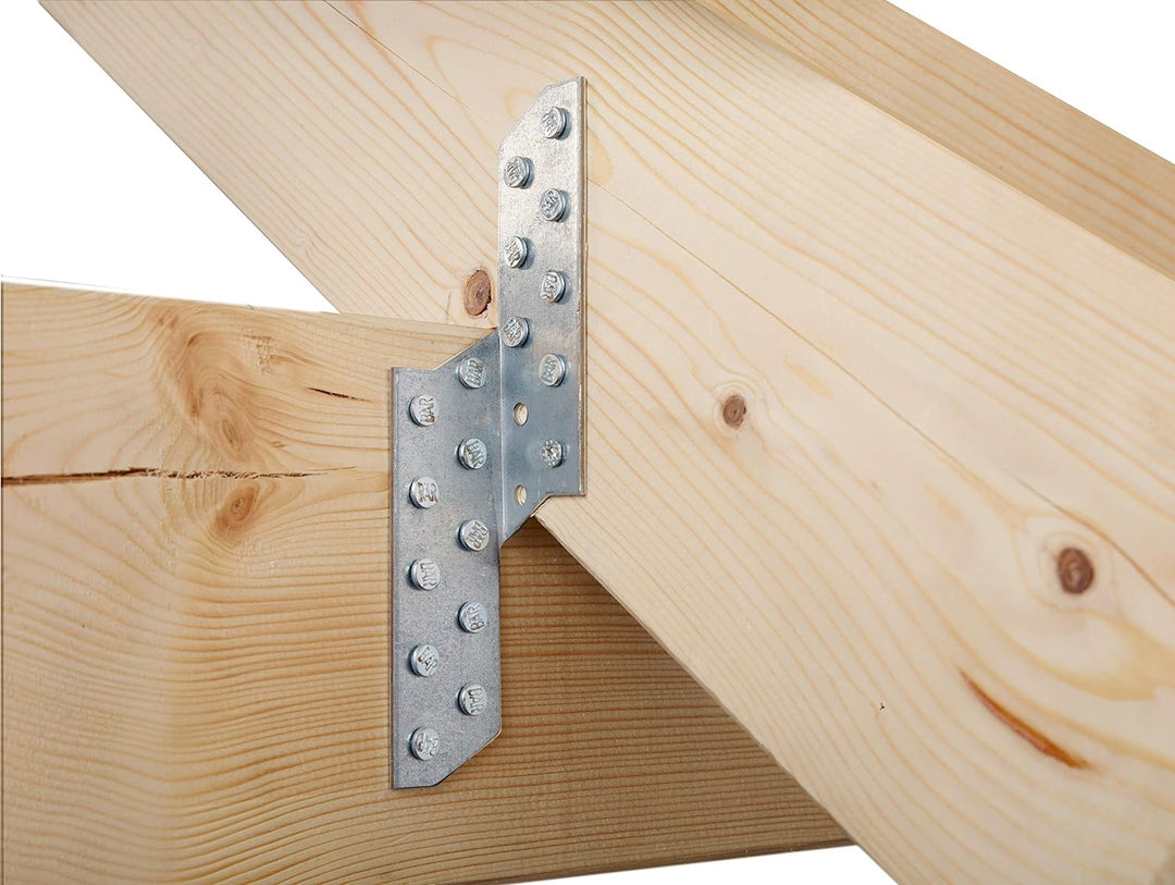 Alberts 837419 Sparren-Pfettenanker | links | sendzimirverzinkt | 32 x 32 x 170 mm | 100er Set links