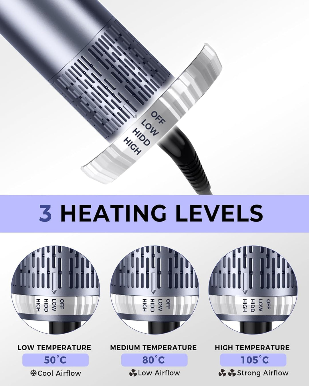 Haarstyler Hair Styler 6 In 1 Airstyler Mit Rundbürstenföhn Haarstyler Warmluftbürste rundbürstenföh