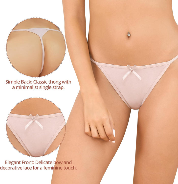 Channo Baumwolle Tanga Set Damen, Unsichtbare Frauen Unterwäsche, Mehrfarbiger, Nicht Abfärbender, A