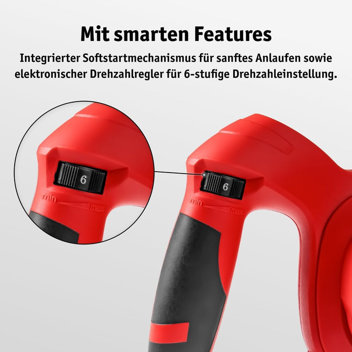 WALTER Farb- und Mörtelrührer 1400 Watt mit Softstartmechanismus und elektronischer Drehzahlregelung