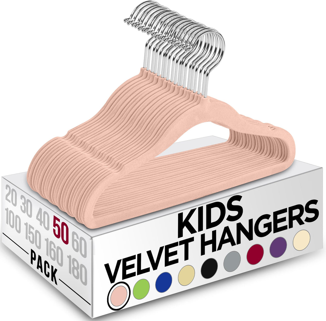 Utopia Home Kids Kleiderbügel Velvet (50 Pack) - 11 Inch Durable Baby Kleiderbügel für Closet - Perf