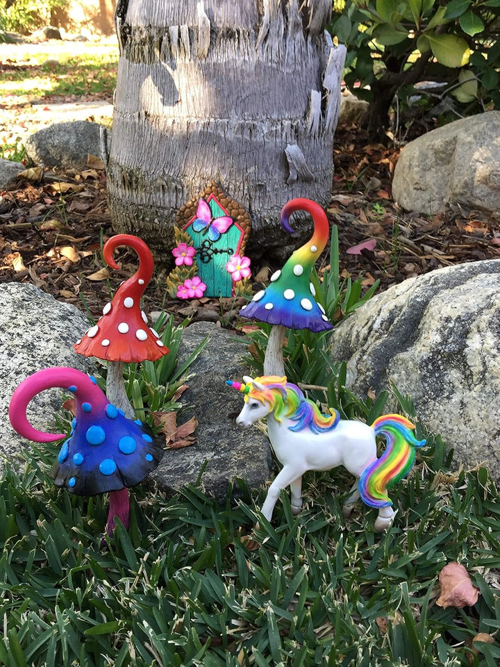 GlitZGlam Regenbogeneinhorn-Set: Mutter (Alana) und Tochter (Penelope) Einhorn Miniatureinhornfigure