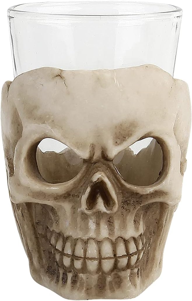 Nemesis Now Six Shooter Skulls Schnapsgläser 14cm Elfenbein 7 Stück (1er Pack) Beige, 7 Stück (1er P