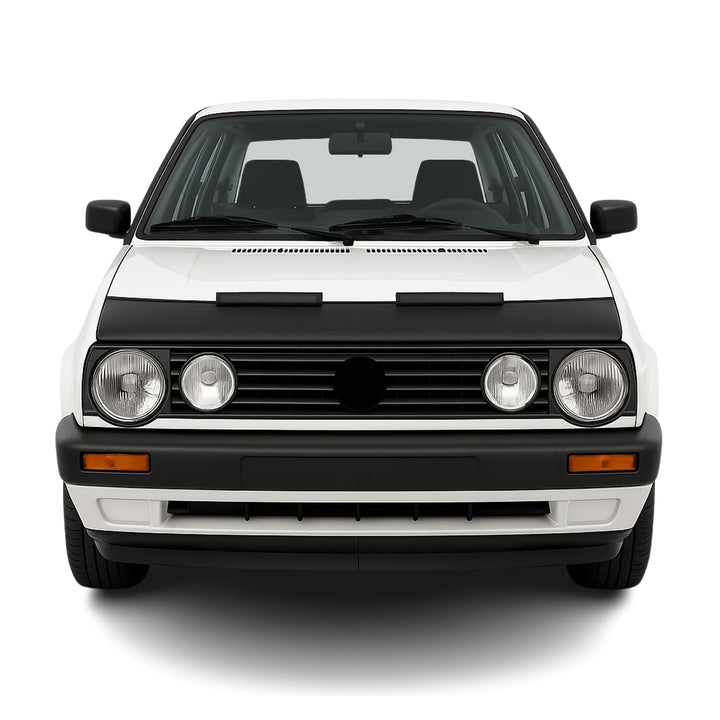 OMAC Haubenbra Steinschlagschutz Bonnet Bra kompatibel mit VW Golf 1983-1991 Schwarz Halb Schwarz Go