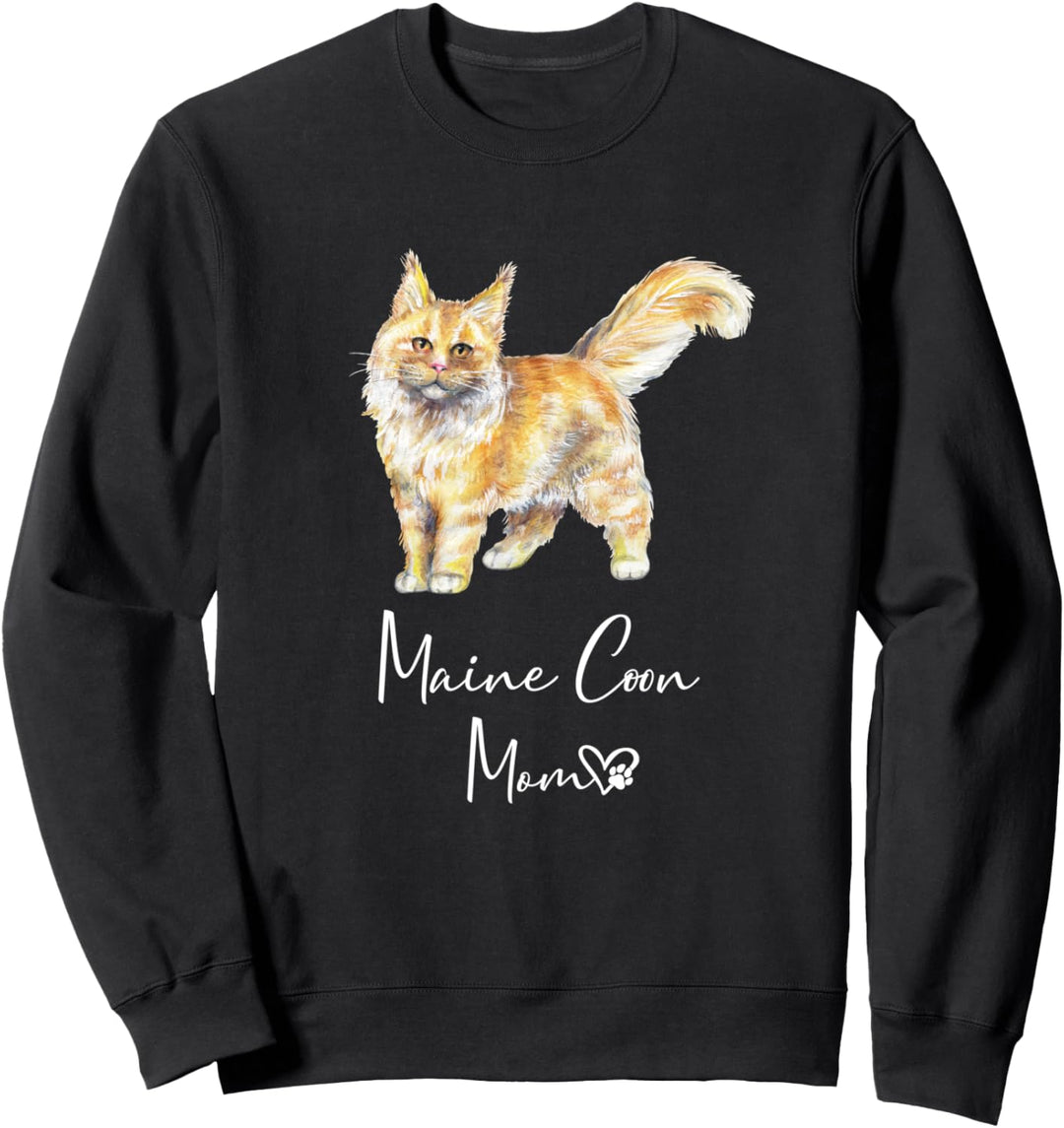 MAINE COON MOM Mama Katze Katzenmama Frauchen Sweatshirt
