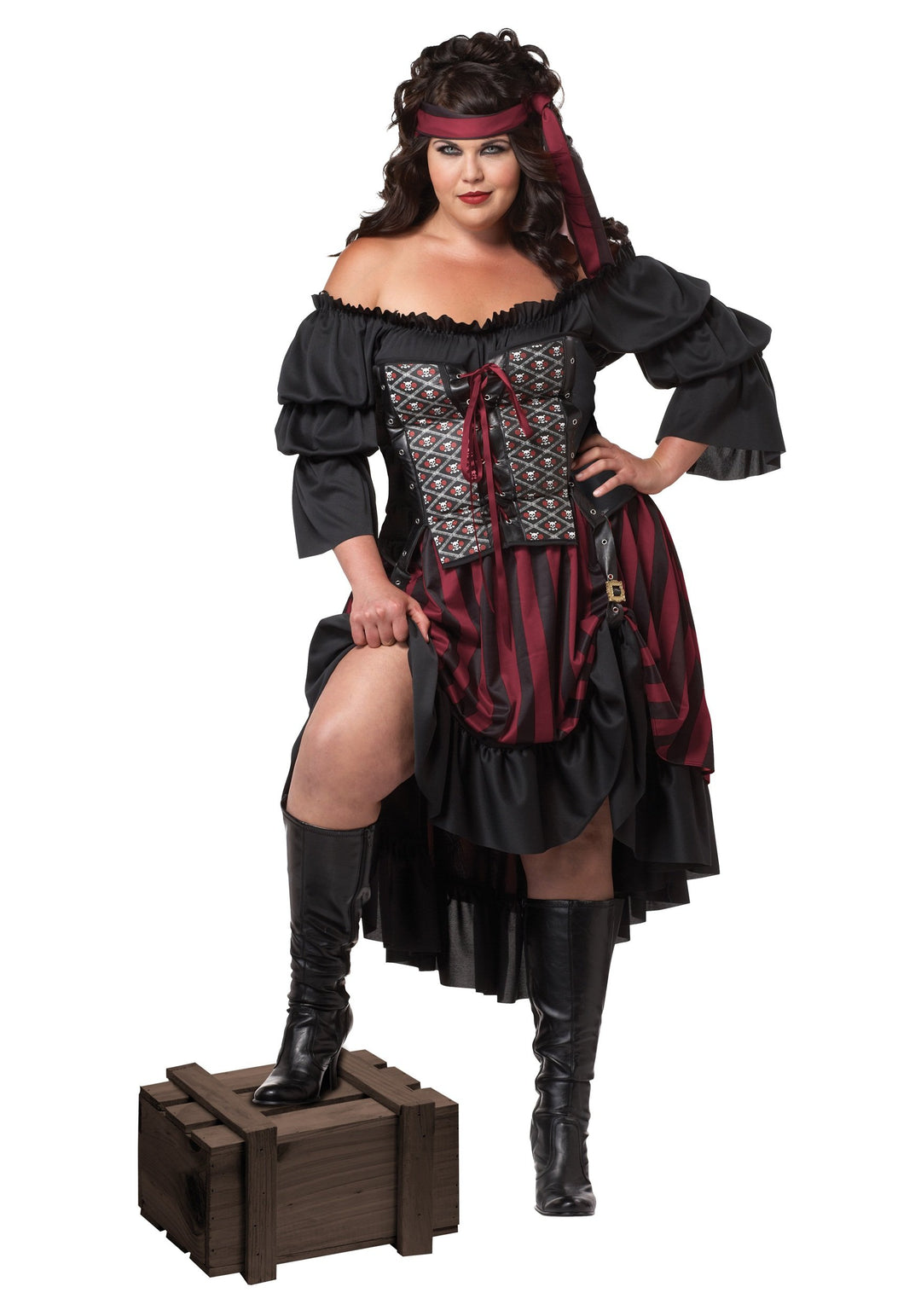 California Costumes Piraten-Wench-Kostüm in Übergrösse, schwarz, X-Large XL Mehrfarbig, XL Mehrfarbi