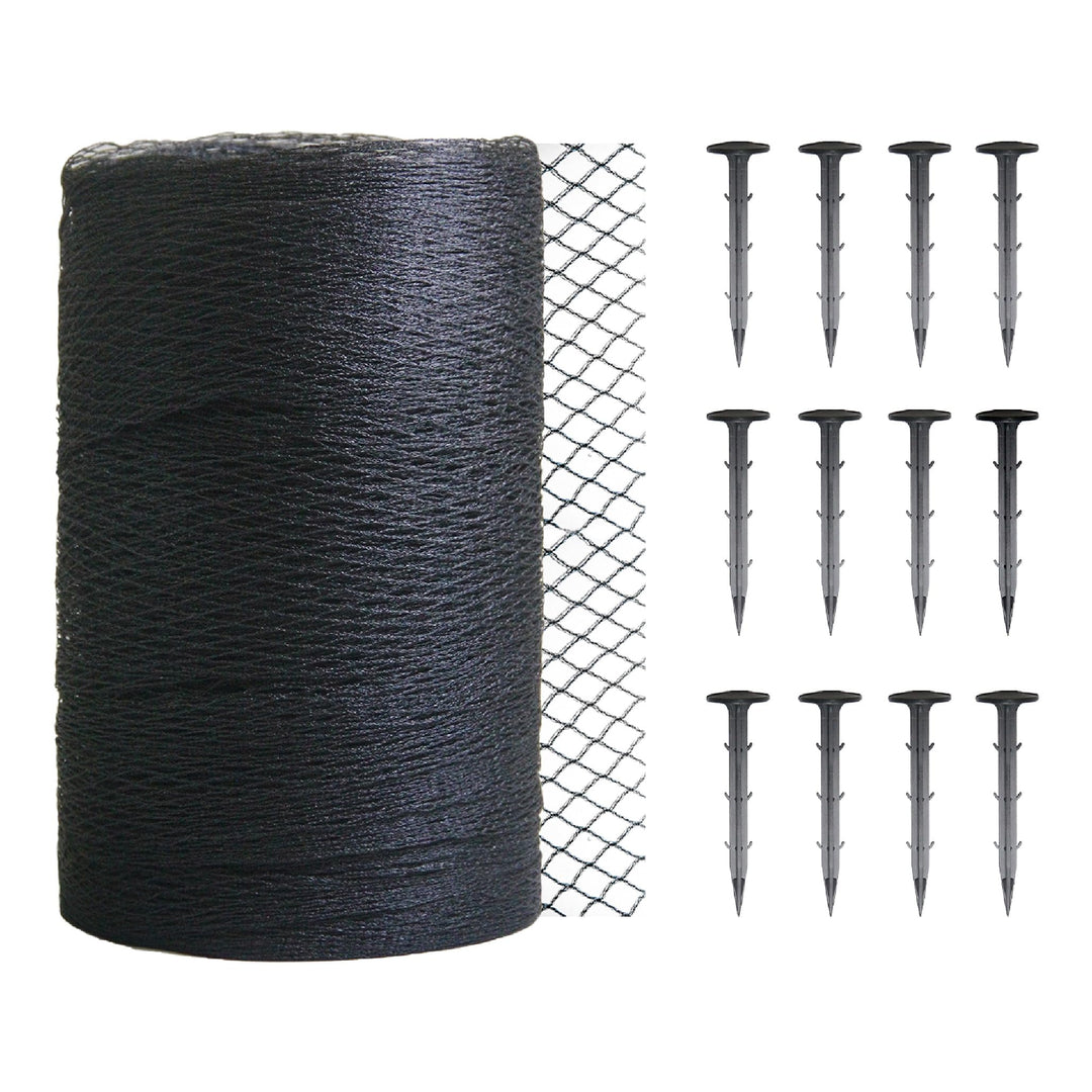 Teichnetz Feinmaschig 7.62x7.62m（58m²） Vogelschutznetz - Schwarz Teichnetz mit 12 Bodenankern | Witt