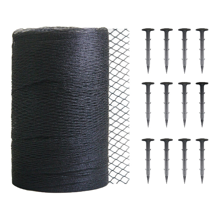 Teichnetz Feinmaschig 7.62x7.62m（58m²） Vogelschutznetz - Schwarz Teichnetz mit 12 Bodenankern | Witt