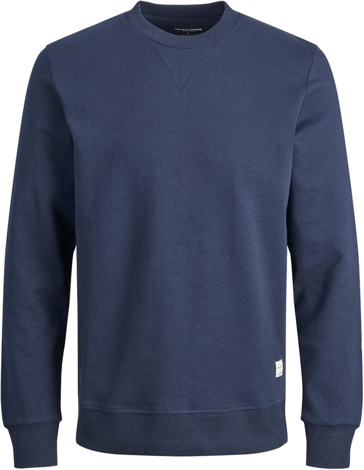 JACK & JONES Herren Jjebasic Sweat Crew Neck Noos Sweatshirt (1er Pack) L Blau, L Blau