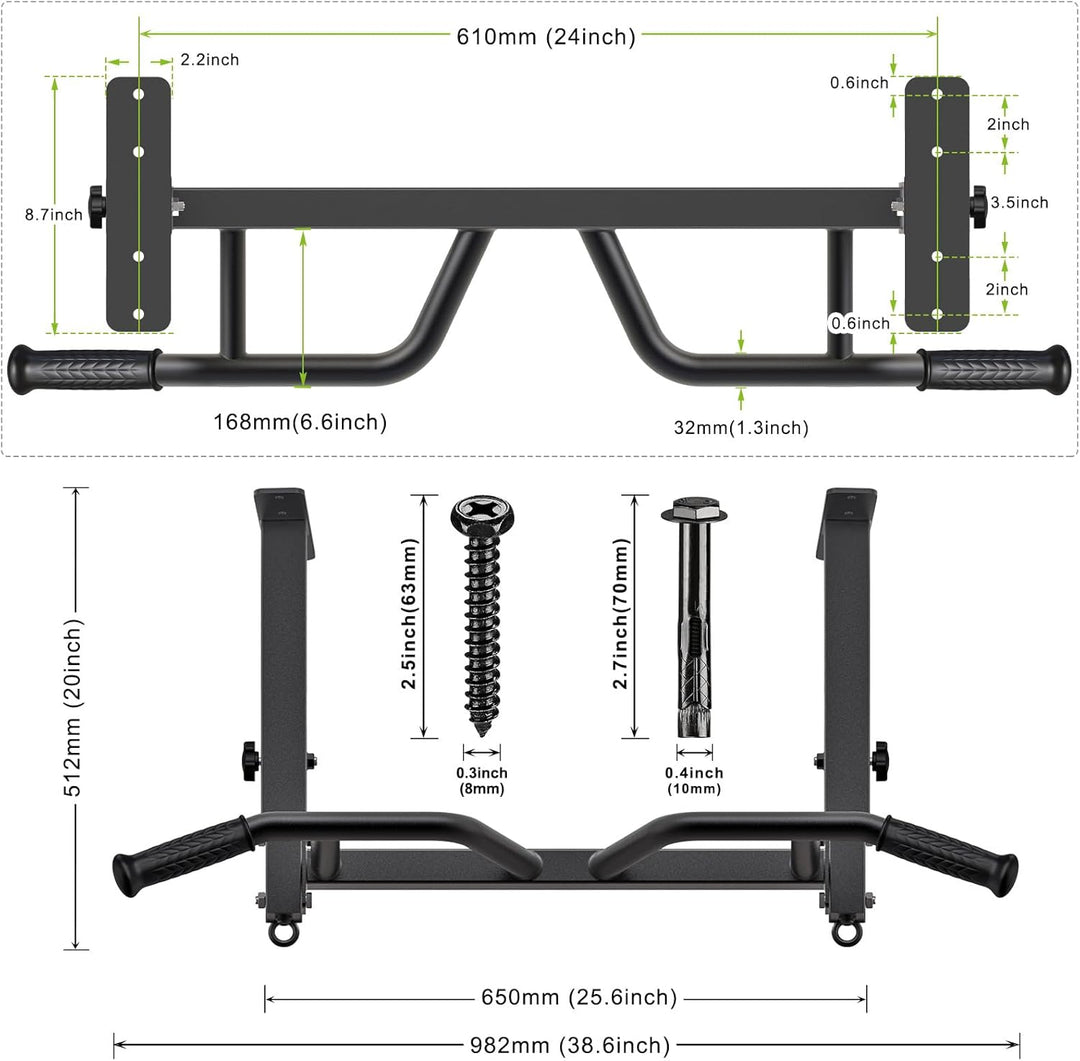 SELEWARE Klimzugststange Wand Klimmzugstange Decke -Pull Up Bar Klimmzugstange zur Deckenmontage, ve