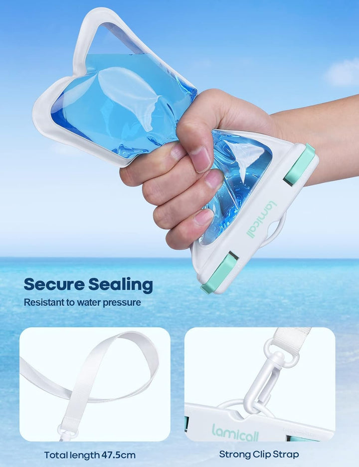 Lamicall wasserdichte Handyhülle, Unterwasser Handytasche - [2 Stück] IPX8 Wasserfeste Hülle für Sch