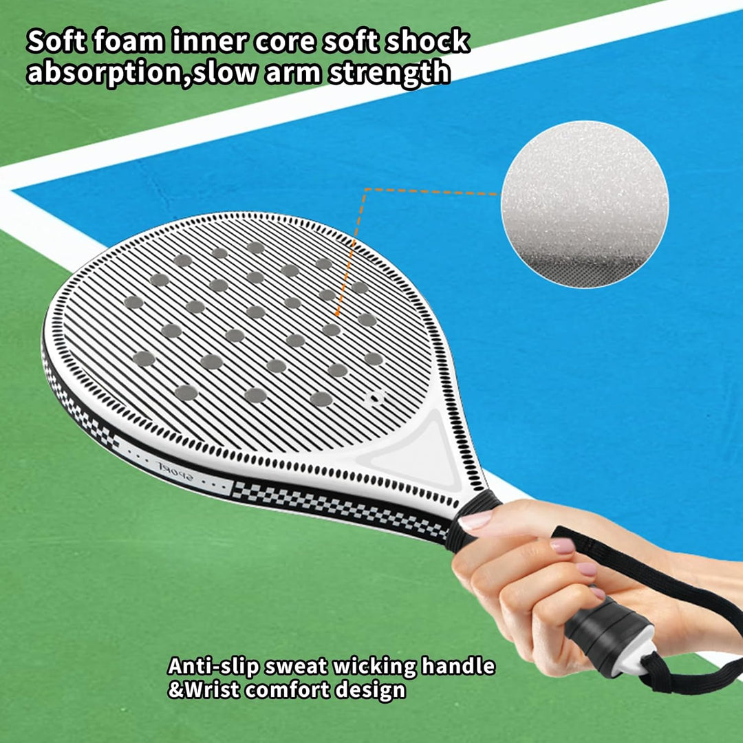 Padelracket 2er-Set mit ABS-Oberfläche und Eva-Schaumkern, für Erwachsene, inklusive Zwei Bällen und