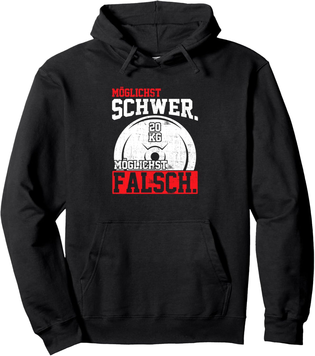 Möglichst Schwer Möglichst Falsch Bench Bodybuilder Press Pullover Hoodie