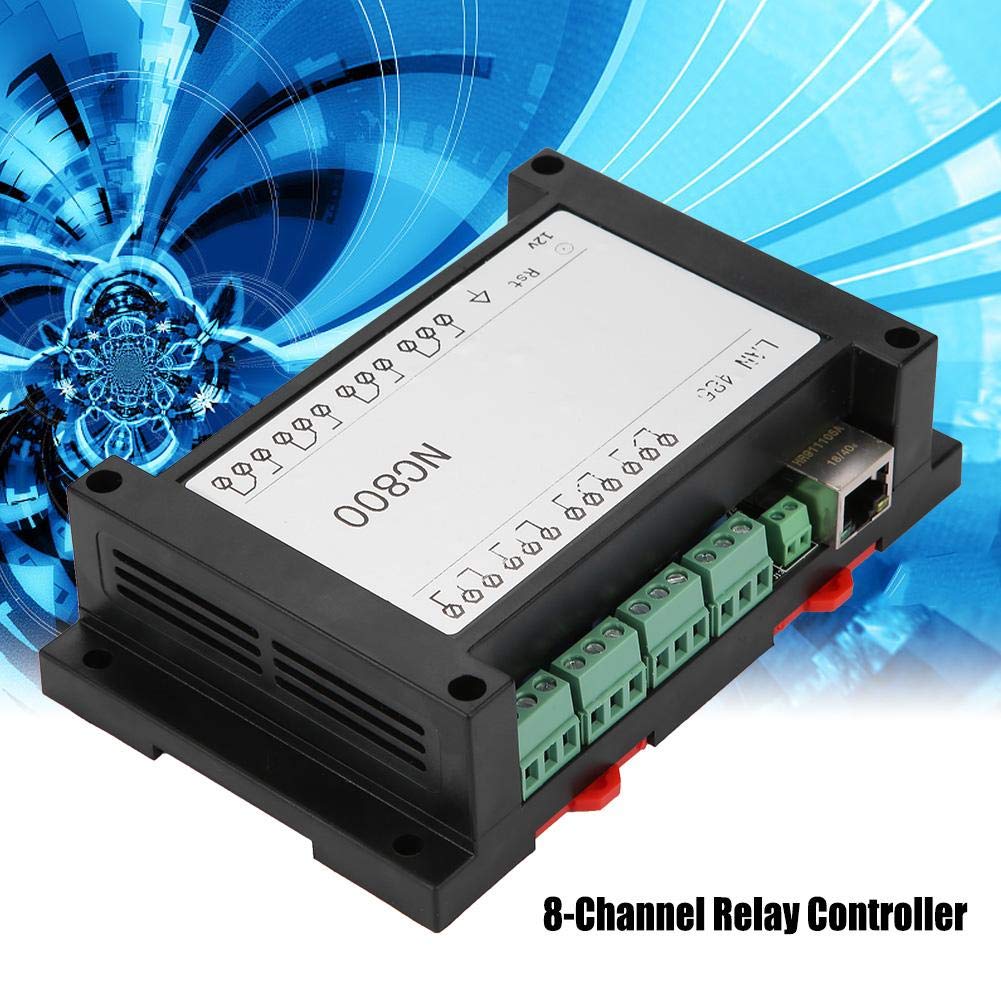 RJ45 TCP/IP-Fernbedienungsmodul 8-Kanal-Relaisschalter 250V/AC 10A 5,7 × 3,54 × 1,57 "kann Schalter