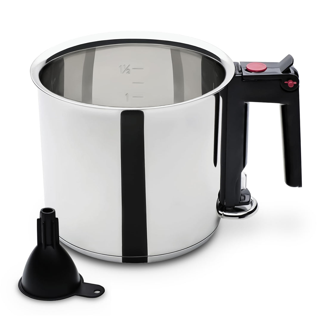 GSW 983167 Simmertopf Wasserbadkocher 1,5 L -inklusivive Einfülltrichter, Edelstahl, silber, 16 cm 2