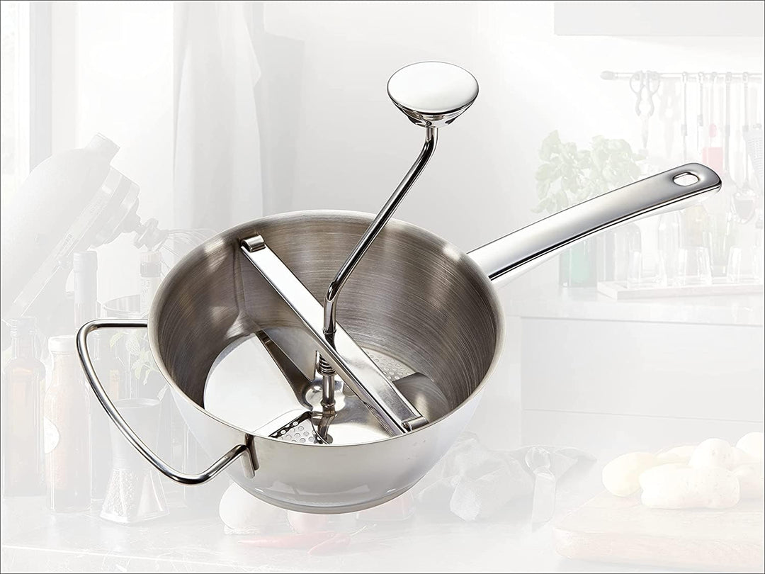 Leifheit Passiermühle Ø 20 cm ProLine-Serie inkl. 3 Einsätzen, aus hochwertigem Edelstahl zum Passie