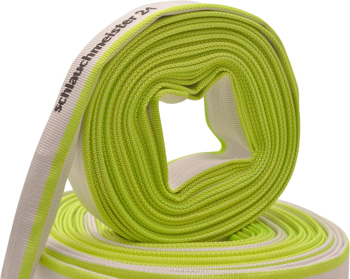 Ø 1 Zoll - 25 mm, 50 m Flachschlauch | Bauschlauch | Industrieschlauch | Synthetischer Gummi, Weiss