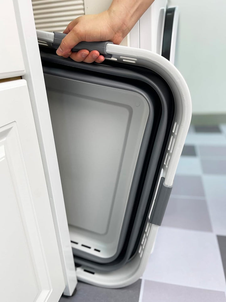 SAMMART 2er-Set zusammenklappbarer Aufbewahrungskörbe aus Kunststoff – faltbarer Pop-Up-Aufbewahrung