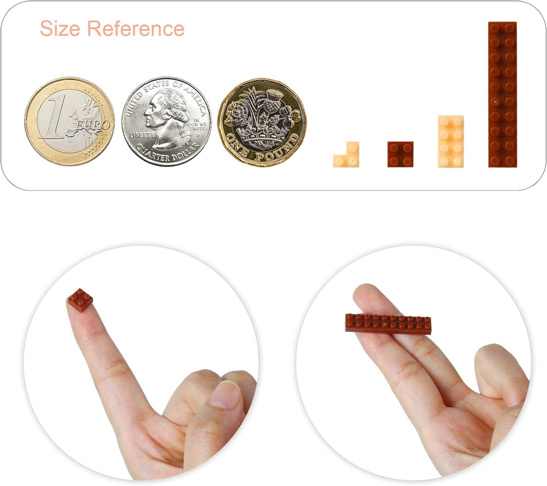 Larcele 934 Stücke Mikro Bausteine Spielzeug Kit, Mini Tier Bricks Bauen Bauklötze Satz KLJM-05(Schn