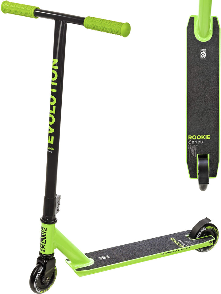 Stunt/Freestyle Scooter, Roller, Tretroller, Cityroller Raven Evolution Rookie Series 100mm Lime, Li