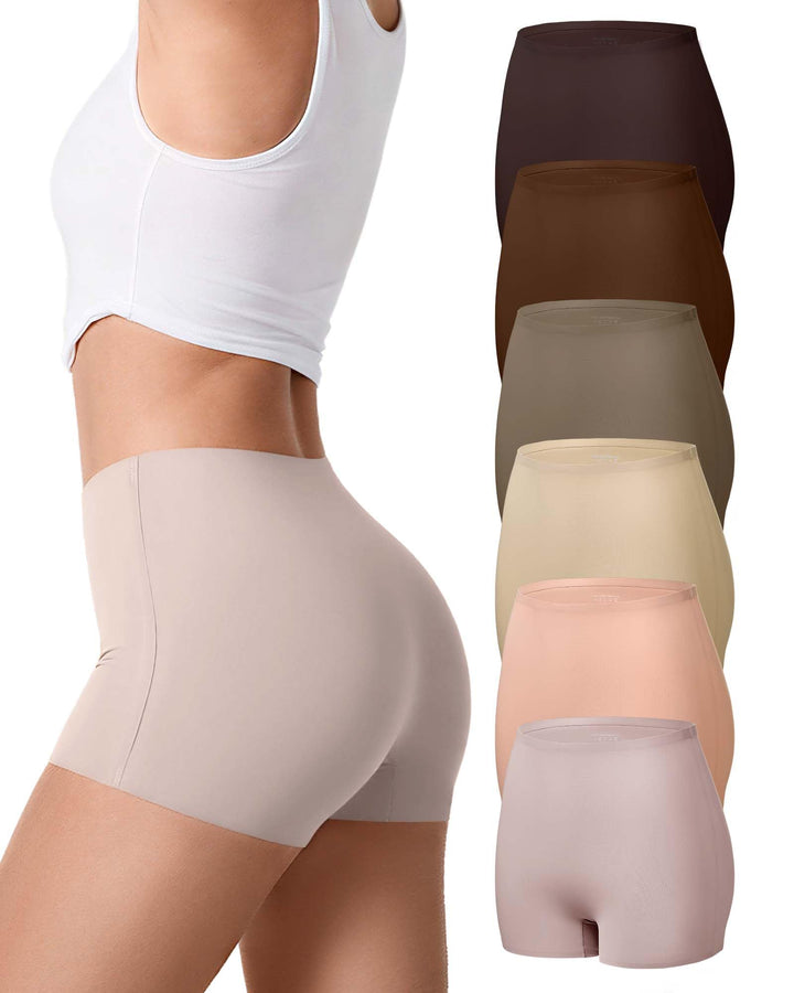 SHARICCA Boxershorts Damen Nahtlos Shorts Radlerhose Unterhose Hotpants Kurze Hose Hohe Taille Boxer